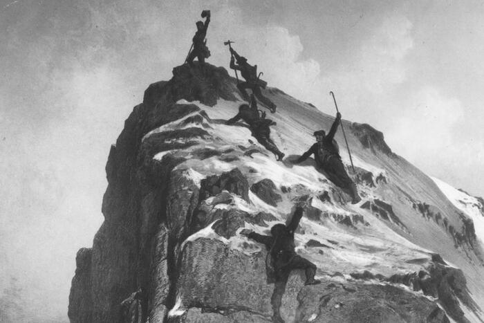 The Matterhorn has always attracted Alpinists. TV documentaries show climbs on the Hörnligrat and the story of the first ascent on 14 July 1865.
