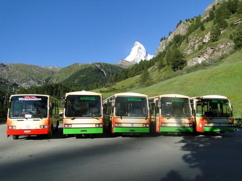 Zermatter E-Busse feiern 30-Jahr-Jubiläum